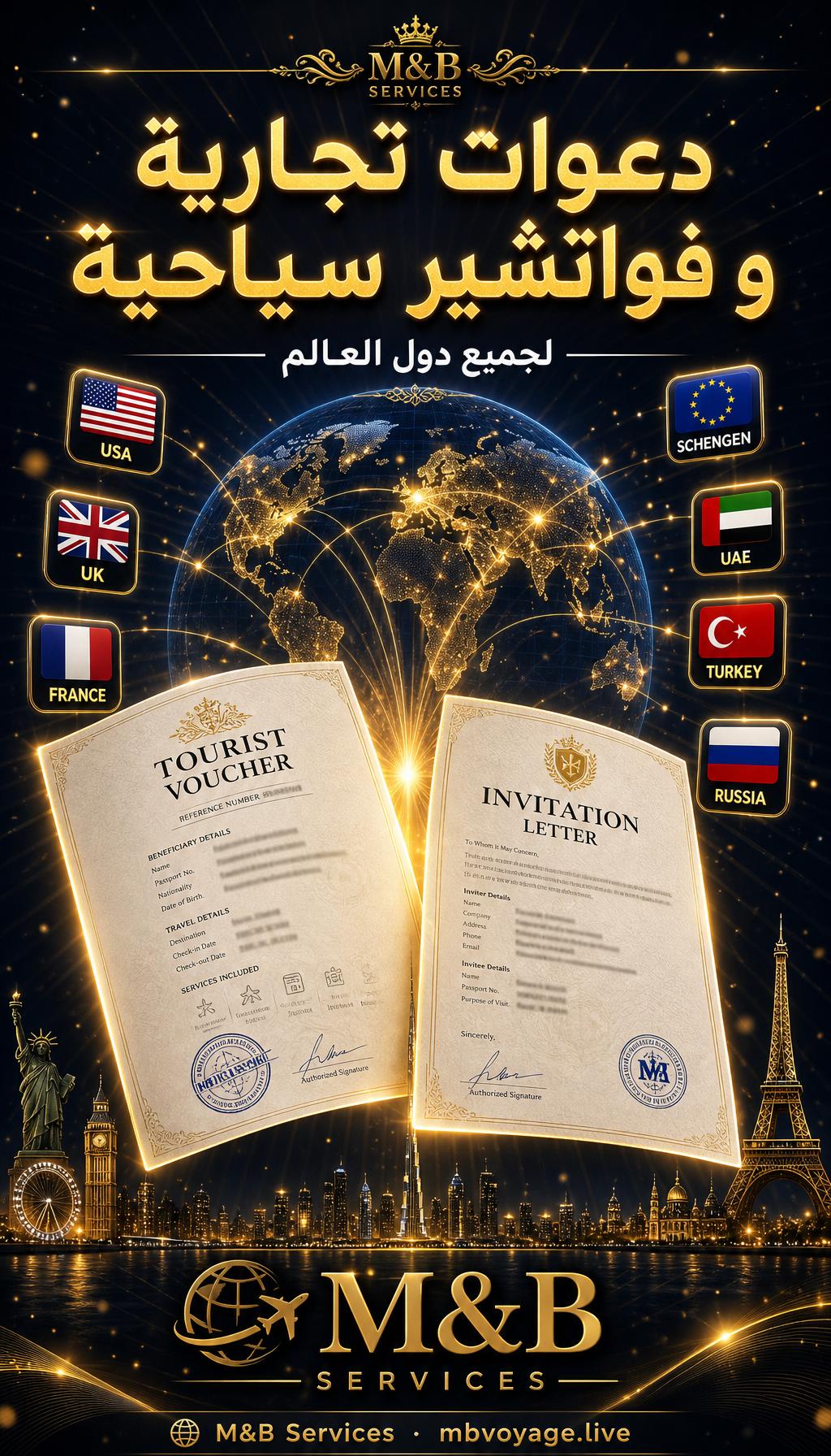 Invitations & Vouchers — All countries